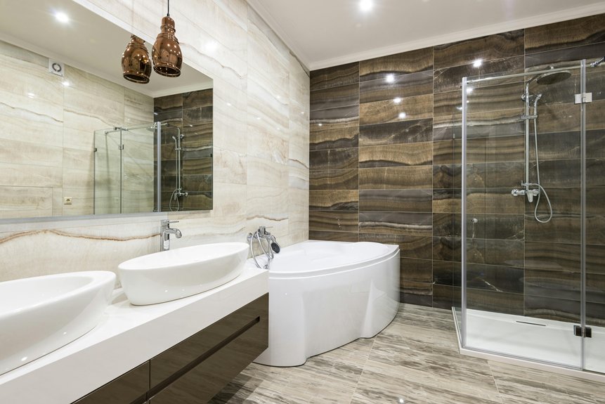 design de porte de douche pivotante